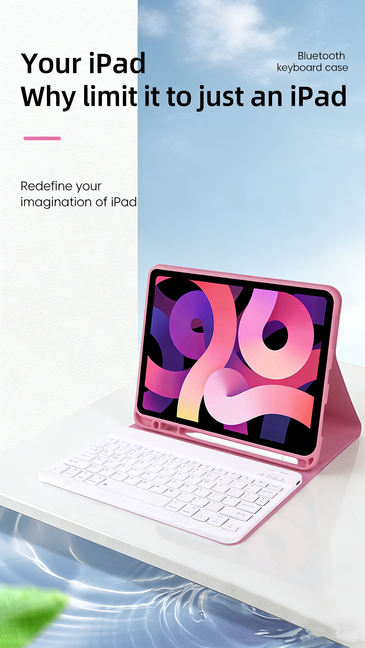 Laudtec All-Round Protection Magnetic Detachable Portable Magic Keyboard Case for iPad 10.9-inch OEM/ODM/private Customization