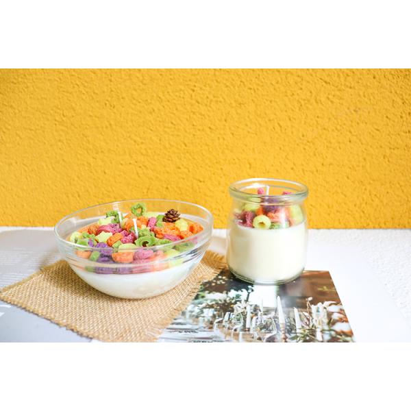 Oem 8.9*14.7cm Aromatherapy Soy Wax Candles Novelty Cereal Bowl Gift