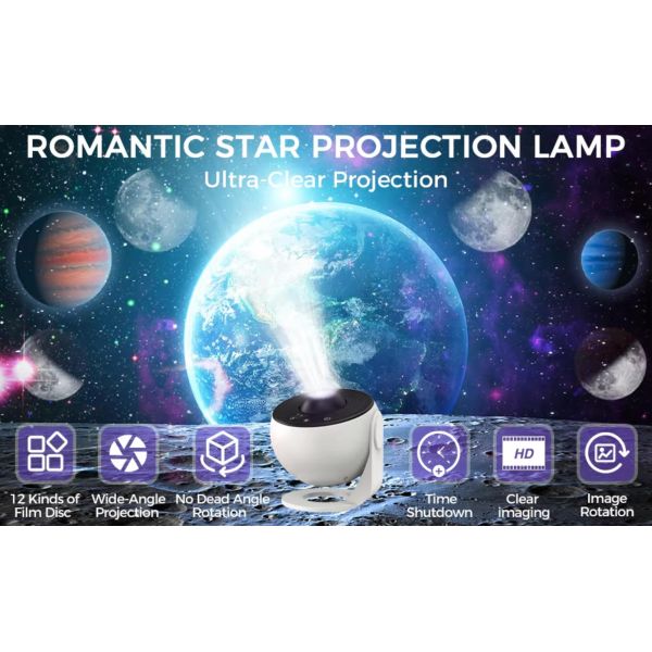 360 Degree Galaxy Projector for Room Galaxy Star Projector Light Planetarium Projector