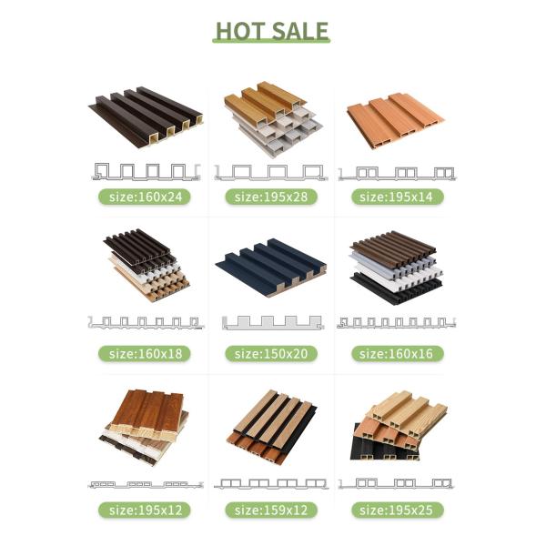 Hollow Interior Wood Plastic Composite Wall Cladding WPC Wall Panel