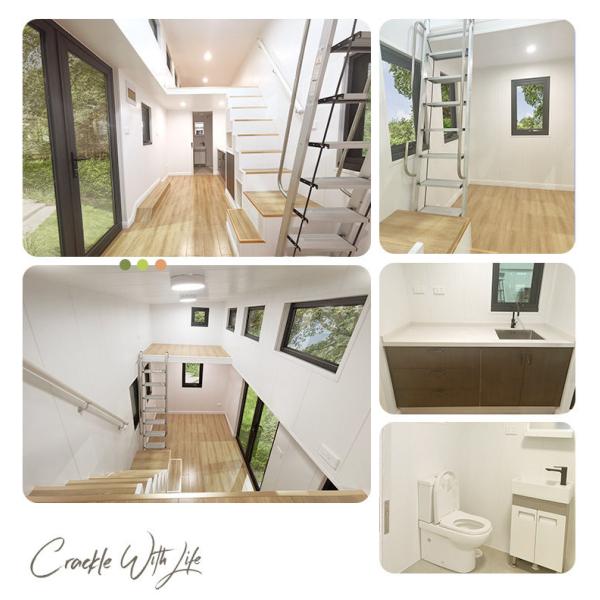 Stylish Prefabricated Tiny Houses On Wheels: Modern Small House Designs With Trailer For Airbnb