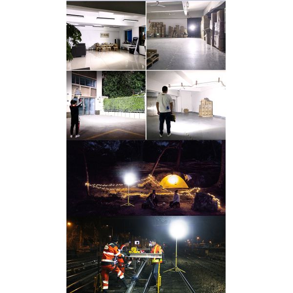 High-power LED rechargeable floodlight; portable and handheld; ideal for mutiple situations