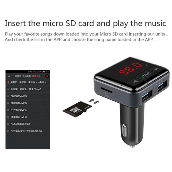 V3.0 Car Stereo Bluetooth Adapter Support Mobile Phone APP Operation