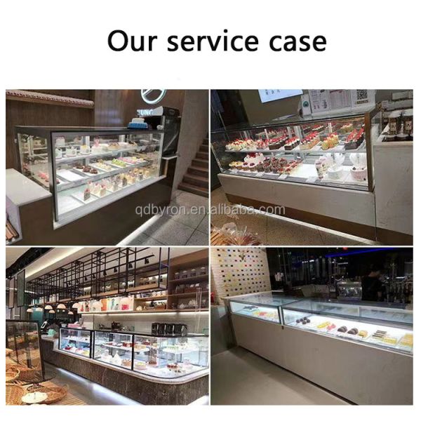 Customized Countertop Cake Display Cabinet Refrigerated Cake Display Case
