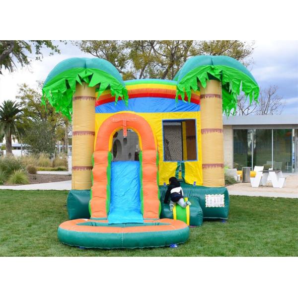 Inflatable Coconut Tree Water Slide Bounce House For Holiday Event