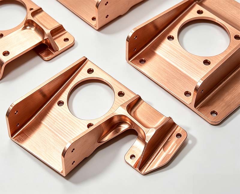 Custom CNC Machined C17200 Beryllium Copper Mounting Bracket - High-Hardness Wear-Resistant Support Holder