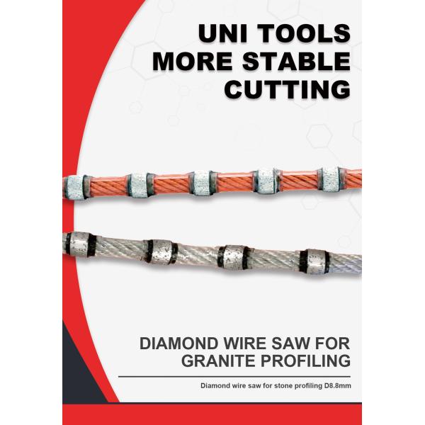 Diamond wire saw for granite profiling