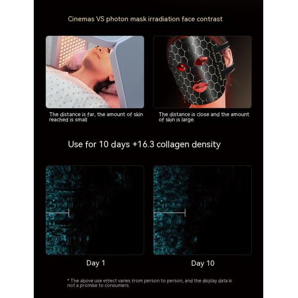 7 Colors led light therapy soft silicone skin whitening led facial mask