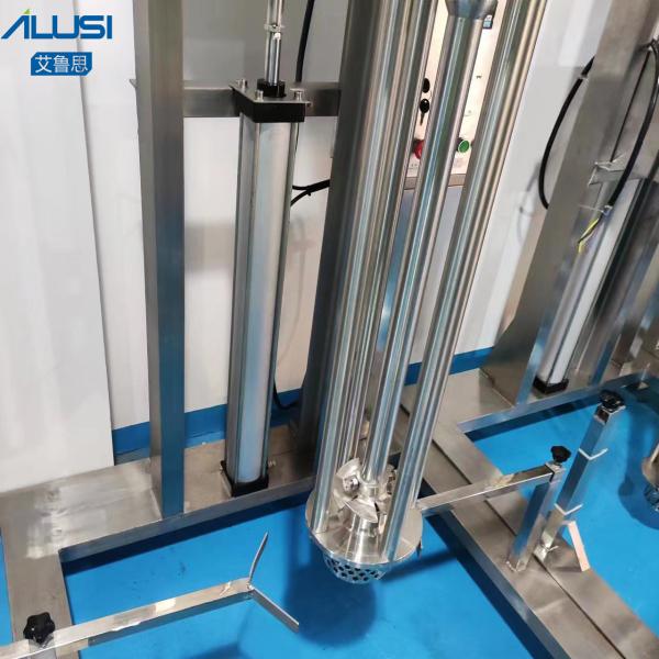 Cosmetic Cream Pneumatic Homogenizer Mixer Laboratory High Shear Emulsifier Mixing Machine