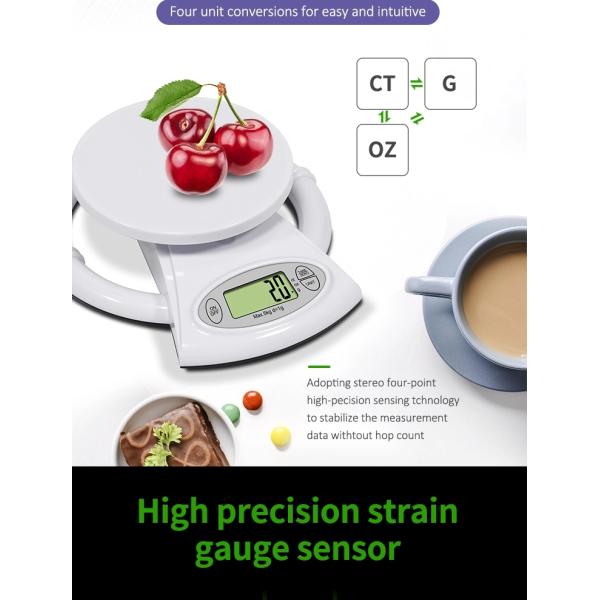 CR2032 Lithium Battery Powered 5000G Home Kitchen Scale