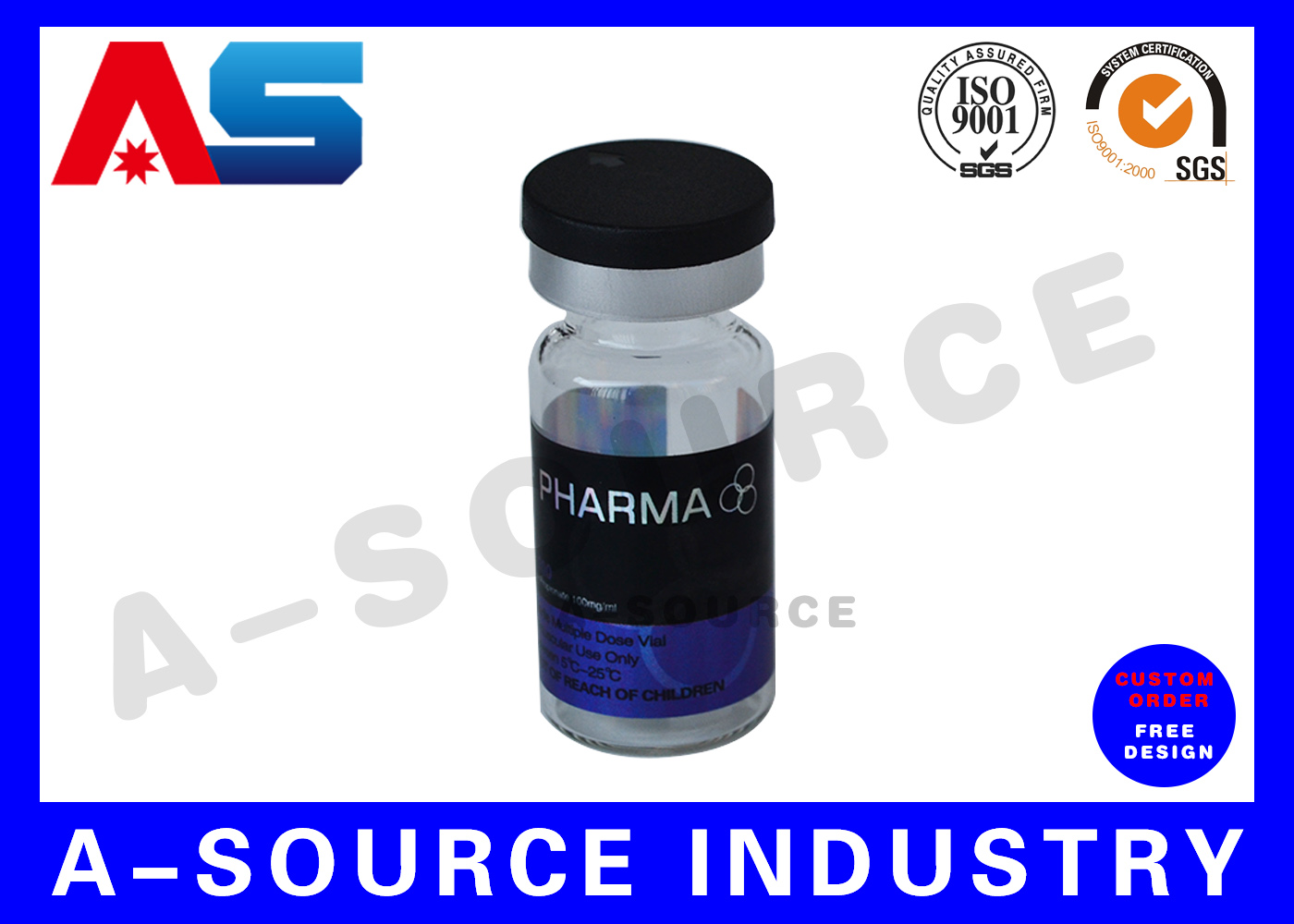 Transparent Adhesive Label Printing Labels For Boxes With Custom Logo For for Pharmacy Vial Bottle Packaging