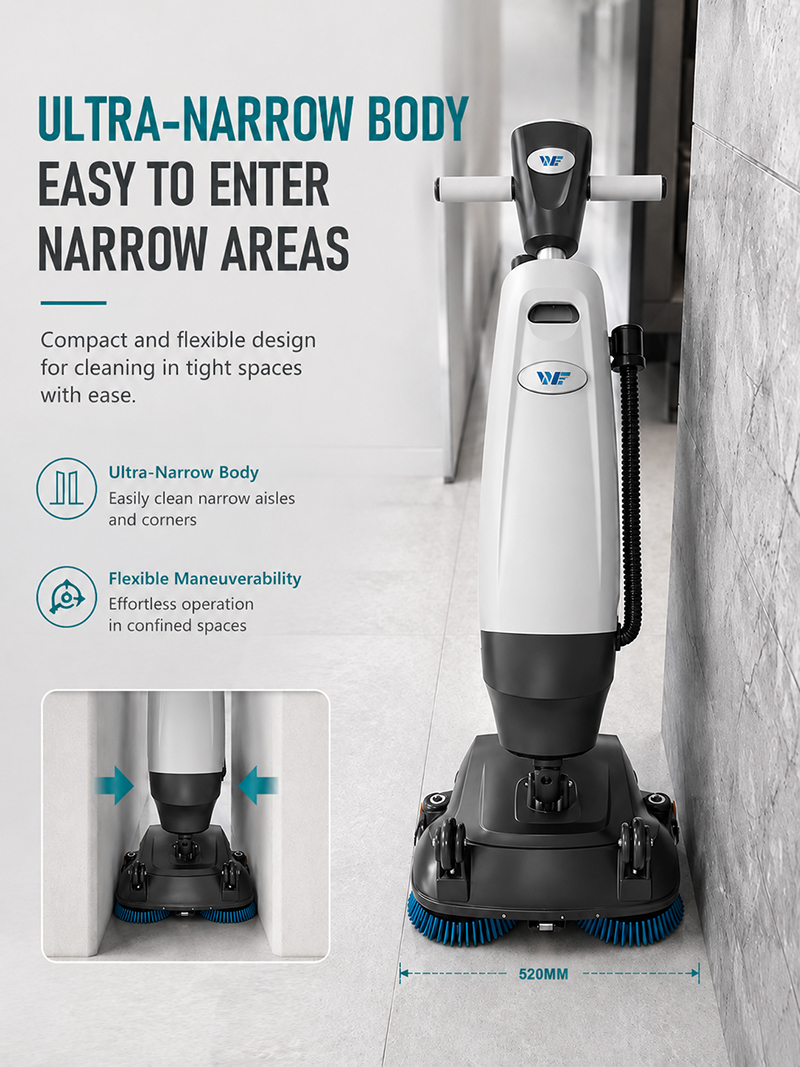 High Efficiency Professional Mini Floor Scrubber Tile Marble Mop Automatic Hand Held Floor Cleaning Machine