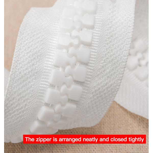 low price plastic long chain eco-friendly fabric resin zipper roll zip for clothing bags auto lock zipper for coat