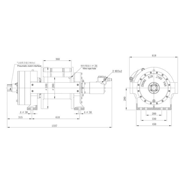 30 Tons Hydraulic Recovery Winch
