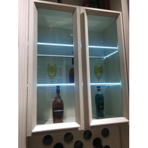 Buy cheap Modern Warm 3500K 900LM Sliver / Black Aluminum Single Glass Shelf Light For 6-8MM Glass product