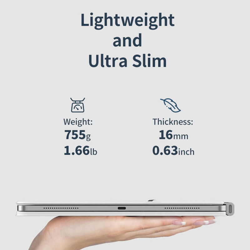 Support Customized Luxury Magnetic Keyboard Case 2400Gs Strong Magnet Portable Trackpad Keyboard Cover for iPad Pro 13" M4 2024