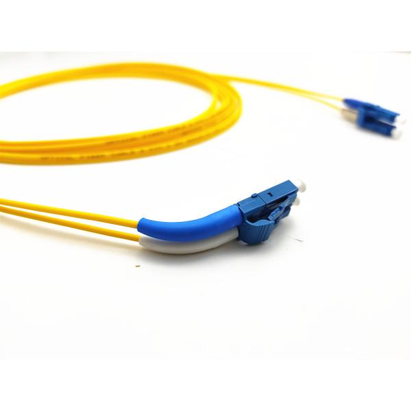 Data center 45/90 degree angled boot LC/UPC to Short Boot LC/UPC fiber optic