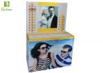 Printed Sunglasses Cardboard Display Stands Cylindrical Pile Head