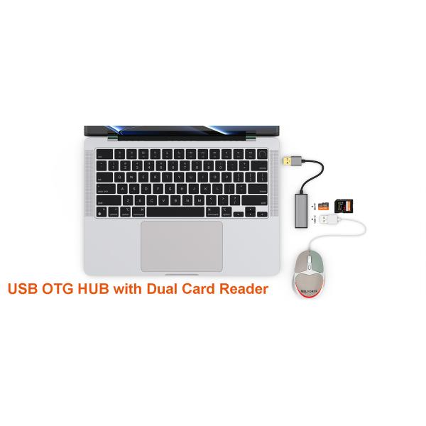 5Gb/S USB A OTG Hub Card Reader MicroSD SD Memory Card Reader