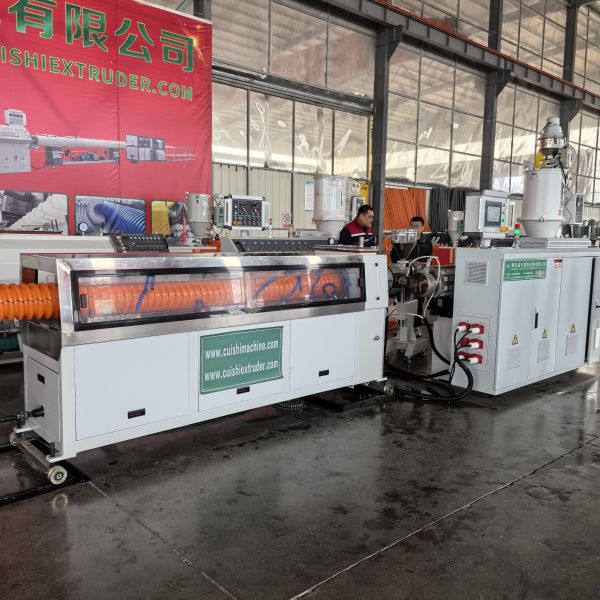 Plastic PE HDPE Carbon Spiral Corrugated Pipe Extrusion Making Machine Electrical Cable Conduit Production Line