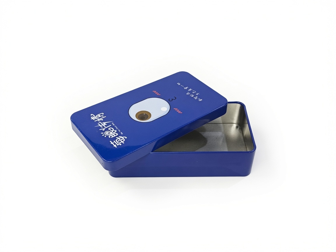 Customized Dadi Rectangular Tin Storage Box with Lid Durable Metal Canister for Cookies, Biscuits, Candies and Snacks
