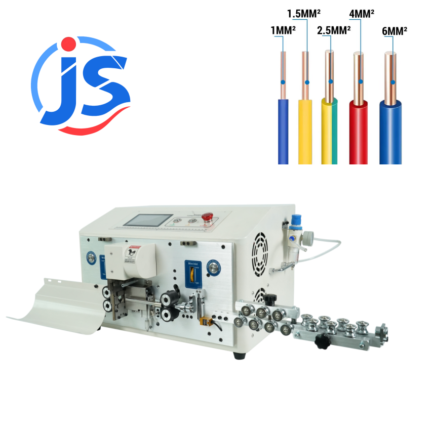 Automatic Round Sheathed Cable Stripping Machine 4-Roller Double Layer for 2-5 Core Wire OD 2-9mm
