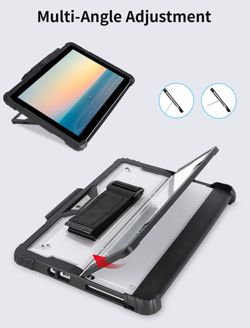 Clear Anti Drop Case for Microsoft Surface Pro 9 8 7 6 5 4 3 2 1 Go Transparent Cases 10.5 Back Protective Pbk150 Laudtec