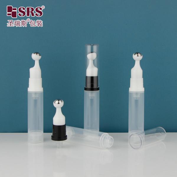 A0031 PP Luxury Customization Empty Injection White Glossy Airless Pump Roll On Bottle For Eye Serum