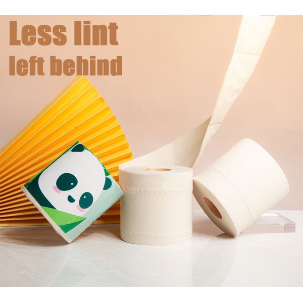 Panda Soft Bambu Paper Toilet Roll Plain Embossed for Sensitive Skin
