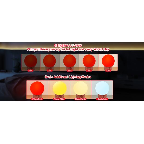 Sleep aid lamp side profile with modern aesthetic