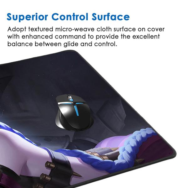 Custom Full Colour Anime Girl Design Print Xl Xxl Big Anti-Slip Rubber Computer Mouse Pad Non-Toxic