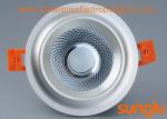7W Plated COB LED Surface Mount Downlight Pearl Silver Color With Convex