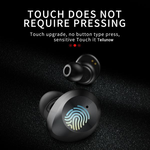 Bluetooth 5.0 Wireless Car Earbuds Mini Binaural Earphone Touch Tws T9 Bluetooth Headset (For all Smart phone, Notebook, tablet)