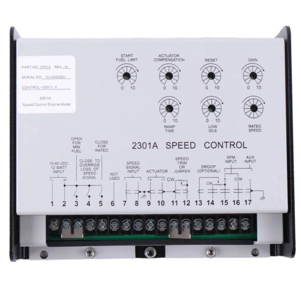 Woodward 9907-014 Compact Build Speed Controller with 24 VDC Input and Wide Temperature Range