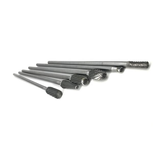 Two Sides Carbide Ball Burr Standard Cut Long Die Grinder Bits Silver Color