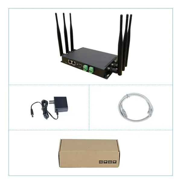 Esim 4G Industrial Wireless Router Bluetooth Wi-Fi Customizable