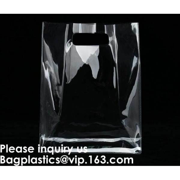 Clear Zipper Bag With Compression Packing Closure,Toiletry Bag With Pink Trim And Zipper Closing PVC zipper pouch bageas