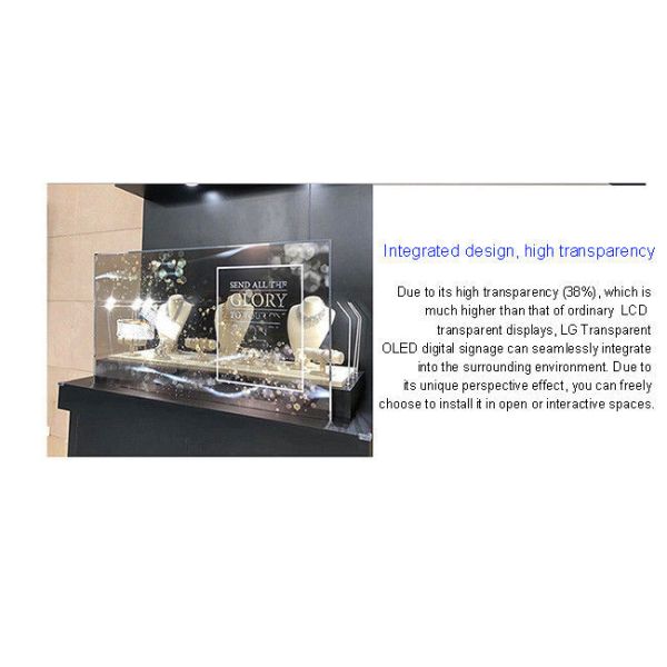 30 Inch HD Interactive Transparent OLED Display – Transparent Digital Signage Solution