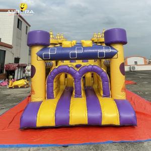 Custom Commercial Inflatable Obstacle Course With Slide Waterproof Diversified