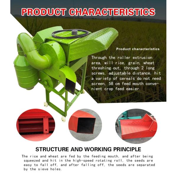 Agricultural Grain Thresher Machine Multi Functional Voltage 380V