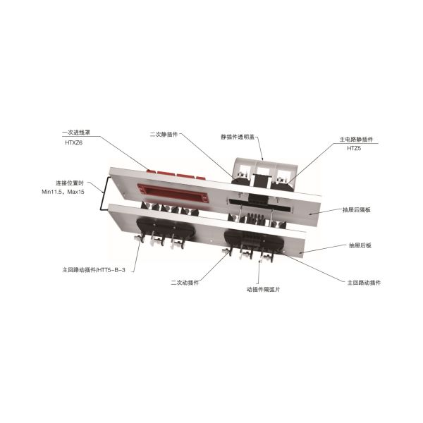 MOLDVOLT 4-Pole Primary Static Plug-In Connector - Low-Voltage Switch Cabinet Main Circuit Core Connection Accessory