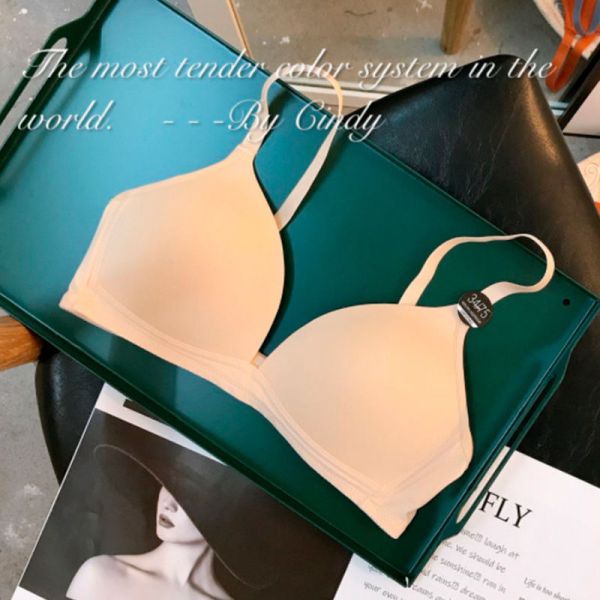 Seamless Underwear With Adjustable Shoulder Straps Gathered and Comfortable Small Chest Wire Free Bra for Women
