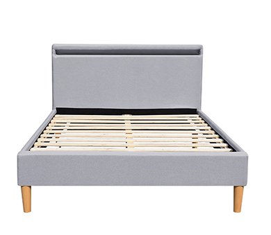 Minimalistic Contemporary LED Upholstered Bed Assemble Easily Customized Size