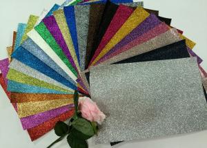 Buy cheap 1/128&quot; Glitter Mixed Colors PU Glitter Fabric PU Cloth Backing For Christmas Box product