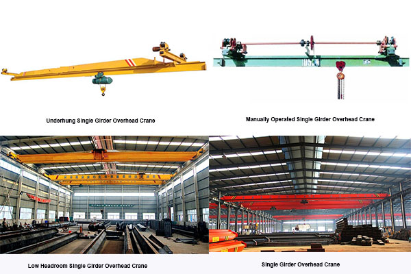 Single Speed Beam Wire Rope Hoist Overhead Crane Workshop Operation