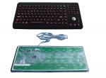 IP65 OEM Silicone Rubber Industrial Keyboard with 25mm Optical Trackball for