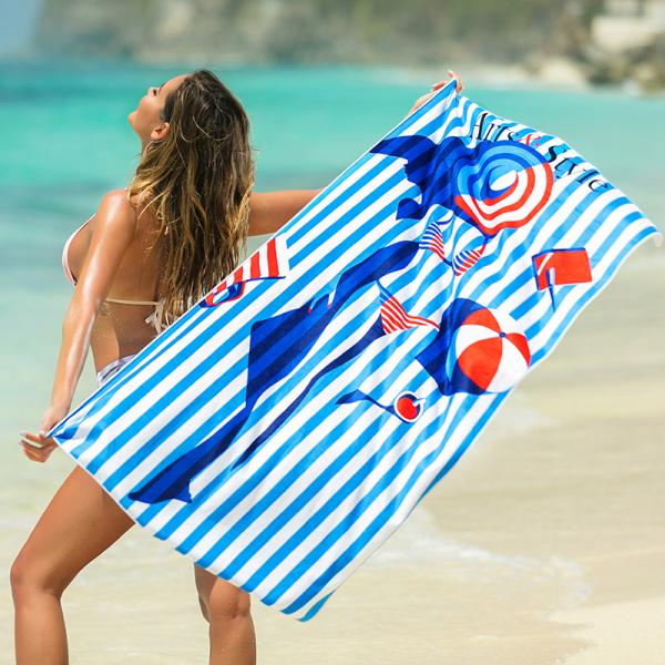 Unisex Custom Gym Towel Large Size Rectangular Shaped High Colour Fastness