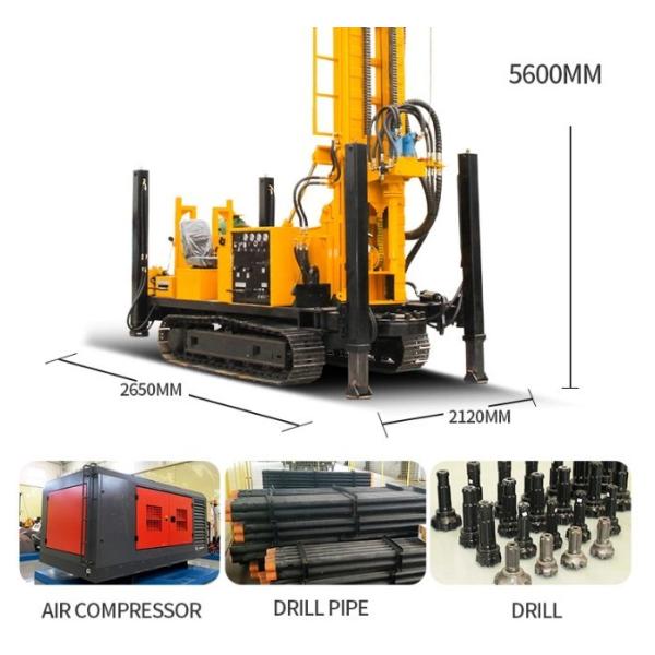 350 Meters Hydraulic Borewell Drilling Machine Deep Underground