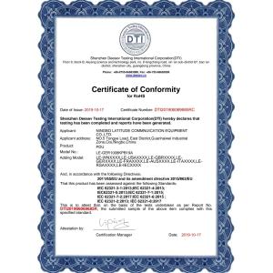 Ningbo Latitude Communication Equipment Co.,Ltd Certifications