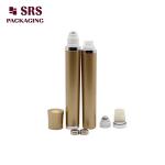 SRS plastic gold color vibrating 10ml eye cream bottle with roller ball